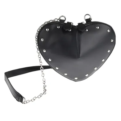 Cool Club, torebka w kształcie serca, czarna z ćwiekami
