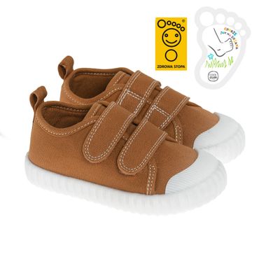 Cool Club, Trampki chłopięce, brązowe, Zdrowa Stopa, podeszwa Barefoot