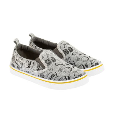 Cool Club, Trampki slip on chłopięce, szare, napisy