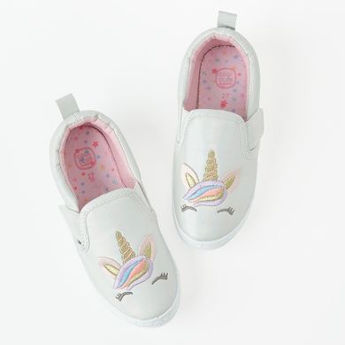 Cool Club, Trampki slip on dziewczęce, holograficzne, srebrne