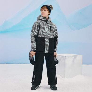 Cool Club, Wodoszczelna kurtka narciarska chłopięca z kapturem, ocieplana, czarna