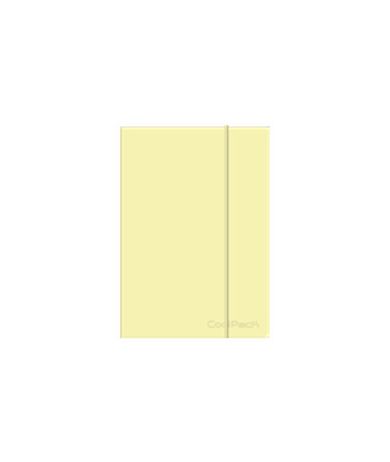CoolPack, brulion A5 z gumką, 80 kartek, linia, Pastel Powder Yellow