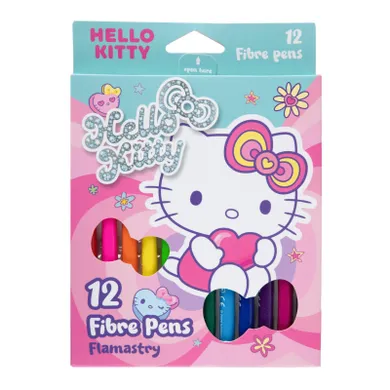 CoolPack, Hello Kitty, Pink, flamastry, 12 kolorów