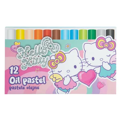 CoolPack, Hello Kitty, Pink, pastele olejne, 12 kolorów
