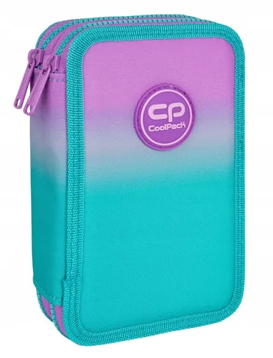 CoolPack, Jumper 2, piórnik rozkładany, podwójny, z wyposażeniem, Gradient Blueberry