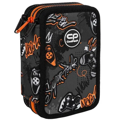CoolPack, Jumper 3, piórnik rozkładany, potrójny, z wyposażeniem, Gamer