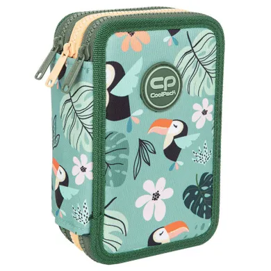 CoolPack, Jumper 3, piórnik rozkładany, potrójny, z wyposażeniem, Toucans