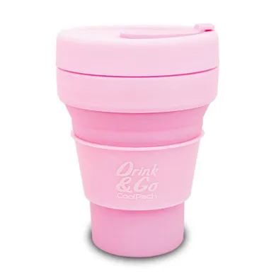 CoolPack, kubek silikonowy, Pastel Powder Pink, 355 ml