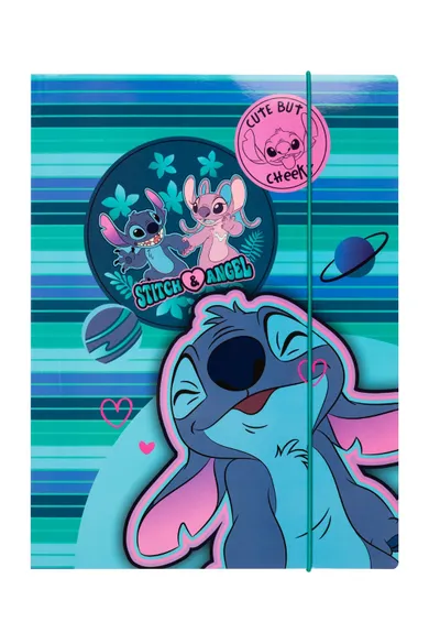 CoolPack, Lilo i Stitch, teczka A4, tekturowa z gumką, Blue