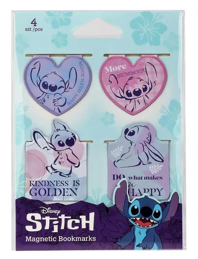 Coolpack, Lilo i Stitch, zakładka do książki, magnetyczna, wzór 3, 4 szt.