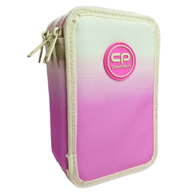 CoolPack, piórnik potrójny z wyposażeniem, Jumper 3 Gradient, peach brzoskwiniowy