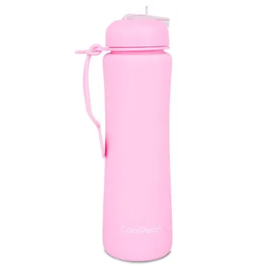 CoolPack, Pump, bidon silikonowy, Pastel Powder Pink, 600 ml