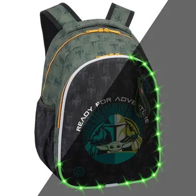 CoolPack, Star Wars Mandalorian, Jimmy LED, plecak szkolny, 2-komorowy