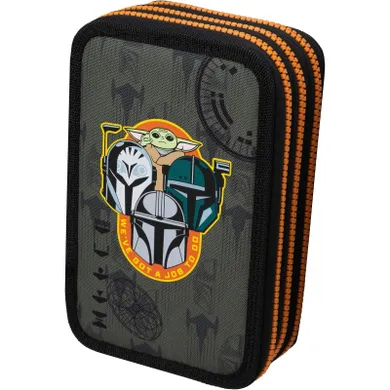 CoolPack, Star Wars Mandalorian, Jumper 3, piórnik rozkładany, potrójny, z wyposażeniem, Disney Core