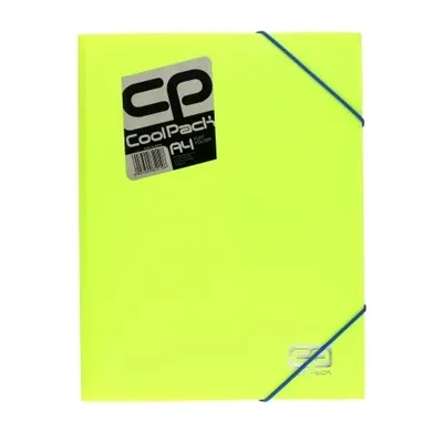 CoolPack, teczka na gumkę, A4, neon żółta