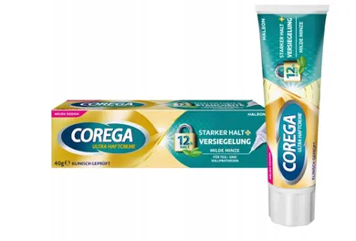 Corega, Starker Halt, krem do protez zębowych, łagodna mięta, 40g