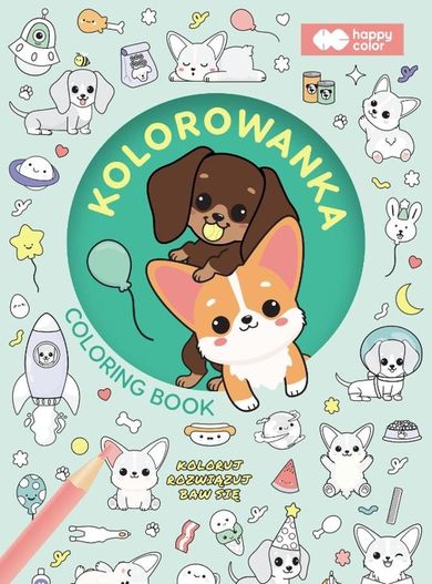 Corgi Dog. Kolorowanka