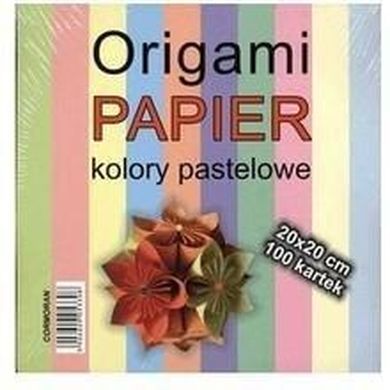 Cormoran, origami papier, pastele, 20-20 cm