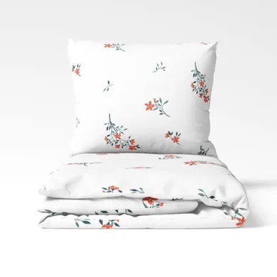 Cottage Home, Delikatne Kwiatki, 2-częściowy komplet pościeli bawełnianej, 140-200 cm