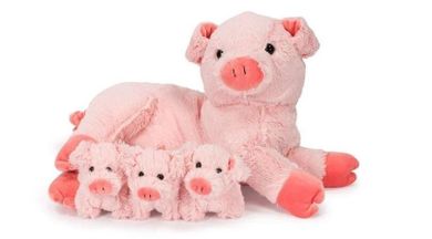 Cozy Noxxiez, mama świnka z 3 młodymi świnkami, maskotki, 50 cm