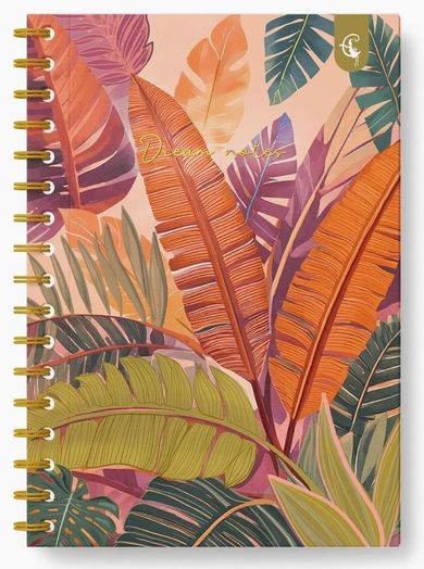 Cozywood, kołonotatnik ozdobny, B5, 160 kartek, kratka, Dżungla