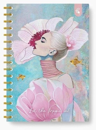 Cozywood, kołonotatnik ozdobny, B5, 160 kartek, kratka, Fashion