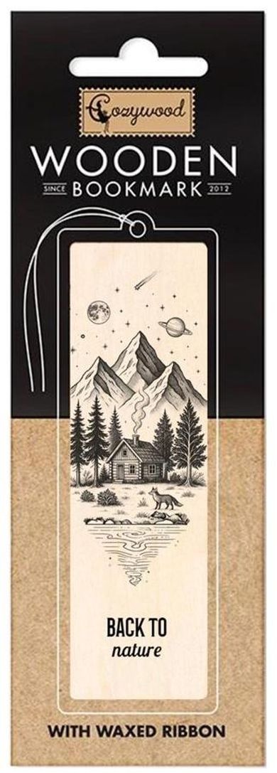 Cozywood, zakładka do książek drewniana, Back to nature