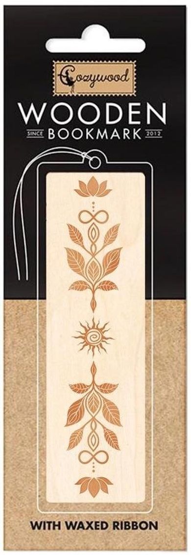 Cozywood, zakładka do książek drewniana, Etno floral