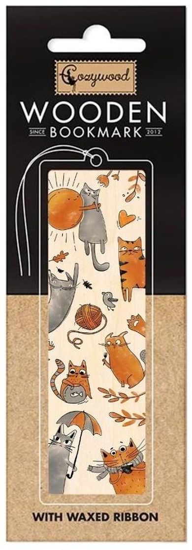Cozywood, zakładka do książek drewniana, Kocie historie