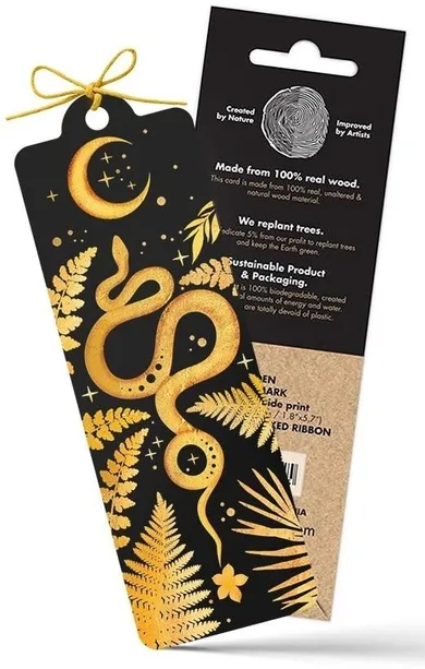 Cozywood, zakładka do książek drewniana, Kosmiczny rok żółty