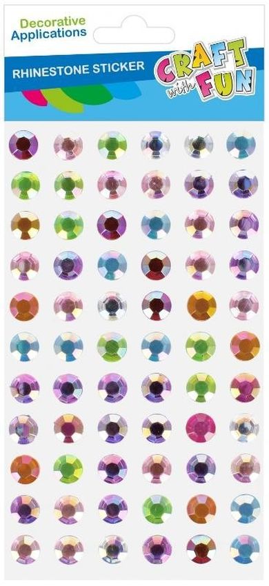 Craft With Fun, ozdoba dekoracyjna, samoprzylepne kryształki, 10 mm, 11 szt.