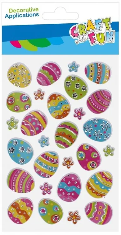 Craft With Fun, ozdobne naklejki 3D, pisanki