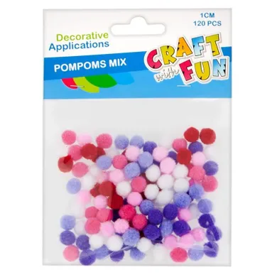 Craft With Fun, pompony dekoracyjne, 1 cm