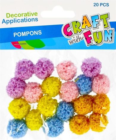 Craft With Fun, pompony dekoracyjne, kaszmir