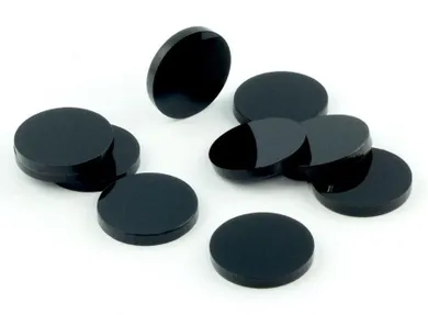 Crafters, znaczniki akrylowe, okrągłe, czarne, 22-3 mm, 10 szt.