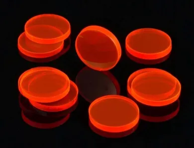 Crafters, znaczniki akrylowe, okrągłe, czerwone fluo, 22-3 mm, 10 szt.