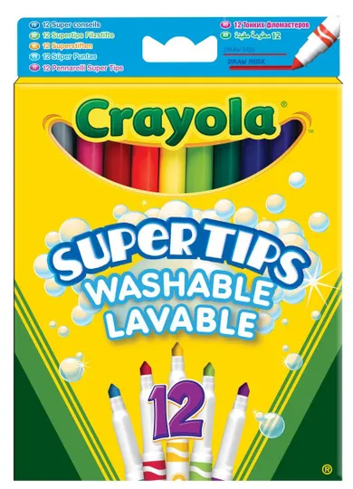 Crayola, Flamastry Supertips pastelowe, 12 szt.