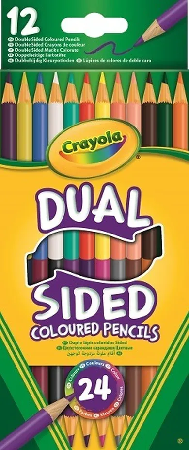 Crayola, kredki ołówkowe, dwustronne, 12 szt.