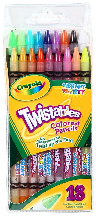 Crayola, kredki ołówkowe wykręcane, Twistables, 18 szt.