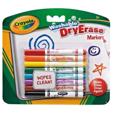 Crayola, markery suchościeralne, 8 kolorów