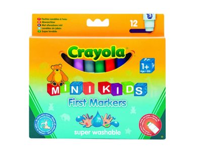 Crayola, Mini Kids, flamastry zmywalne, 12 szt.