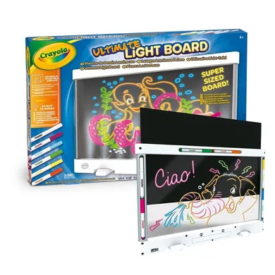 Crayola, podświetlana tablica LED z żelowymi flamastrami, 6 szt.