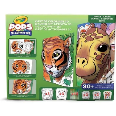 Crayola, Pops 3D Activity Set, kolorowanka 3D, dżungla