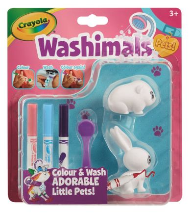 Crayola, Washimals, Królik i chomik, zmywalny zestaw do kolorowania