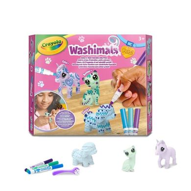 Crayola, Washimals, Pastel Pets, figurki do figurki do kolorowania zmywalnymi flamastrami, 3 szt.