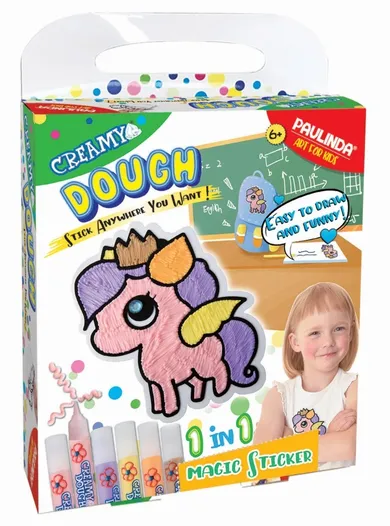 Creamy Dough, Magic Sticker, jednorożec, zestaw do tworzenia ozdób