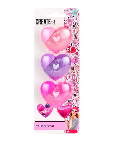 Create It!, Love&Heart, balsam do ust, serca, 3 szt.