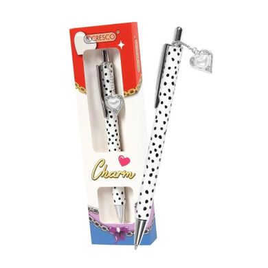 Cresco, Charm, długopis z zawieszką, w etui, serce białe