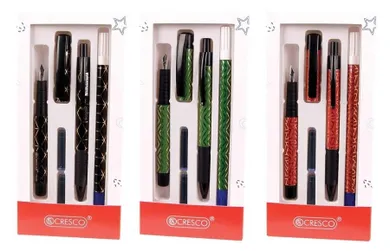 Cresco, College, zestaw piśmienny: pióro + długopis + wymazywacz