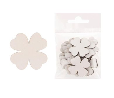 Cresco, dekoracja drewniana, koniczyna duża, 12 szt.